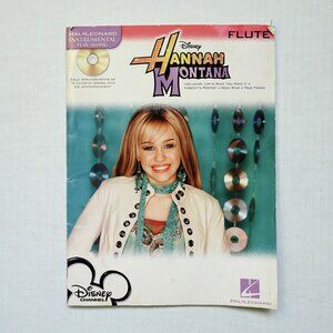 Disney Hannah Montana Flute Instrumental Play Along Music Book CD Notes Leonard